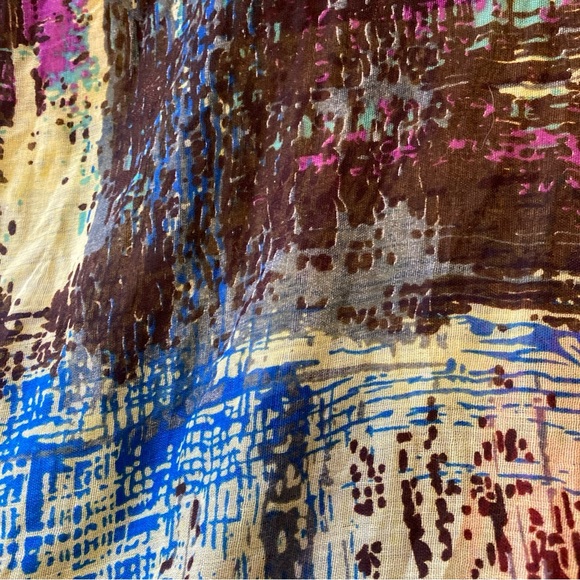 Multicolor Abstract Scarf - Picture 5 of 6